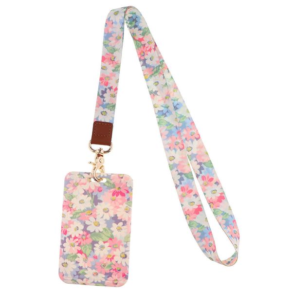 Sangles de cellules charmes lanières de fleurs Vintage porte-clés sangles de cellules porte-badge de carte USB porte-clés sangle de ceinture corde suspendue Lariat Keycord