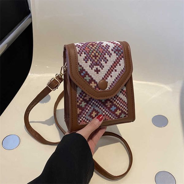 Sacs pour téléphone portable, petit sac à la mode et élégant pour femmes cette année, populaire coréen à bandoulière unique pour téléphone d'hiver