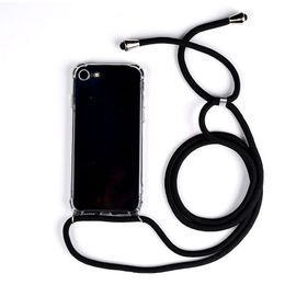 Étuis de téléphone portable de haute qualité pour iPhone X 13 pro max MINI samsung luxe sac à main transparent étui antichoc étui de protection pour smartphone antichoc avec corde