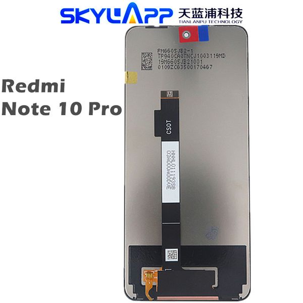 Écran LCD complet du téléphone portable pour Xiaomi Redmi Note 10 Pro Note10pro 5G Phone Mobile Panneau d'affichage TFT Numériseur de l'écran tactile