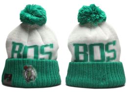 Celtics Beanie Boston Beanies Toutes les 32 équipes tricotées à revers Pom Casquettes de baseball Chapeaux de baseball rayés en laine chaude USA College Sport Chapeaux en tricot Casquette pour femme a3