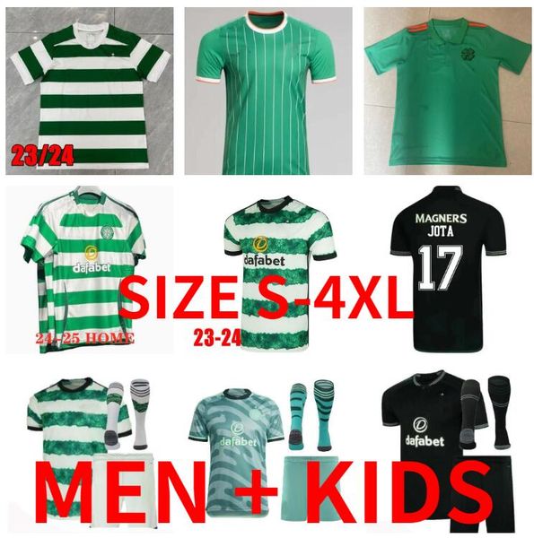 Celtes 2024 2025 Kyogo Football Shirt FC 23 24 25 European Home Away Soccer Jerseys Celtic Daizen Reo McGregor 120 ans Hoops Anniversaire Irish Origins