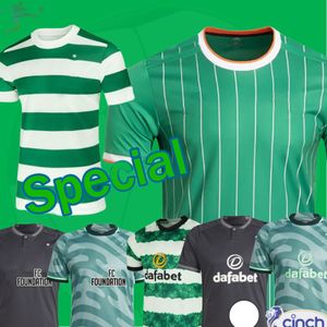 Celtes 23/24 Kyogo Football Shirt FC 2023 2024 European Home Away Third Soccer Jerseys Celtic Daizen Reo McGregor 120 ans Hoops Anniversary Irish Origins Special