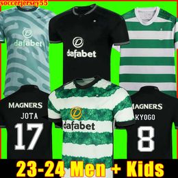 Kelten 23 24 Soccer Jersey Home Away Kyogo Edouard Turnbull Ajeti Christie Jota Griffiths Forrest Men Kids Kit Uniforms voetbalhirt 2023 2024 Celtices 55