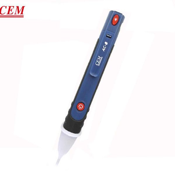 CEM AC-8 AC-10 Stylo de test sans contact Stylo de test électronique Stylo de test inductif avec fonction d'auto-test LED Testeur de tension AC Nouveau.