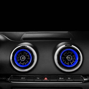Central Air Conditioner Outlet Circles Autocollants décoratifs Garniture pour Audi A3 8V 2013-2019 Car Styling Interior Modified3492