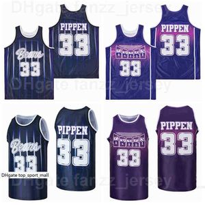 Central Arkansas Bears College Basketball Scottie Pippen Jersey 33 Men Moive University Breathable Team Color Navy Blue Purple Pure Coton pour les fans de sport