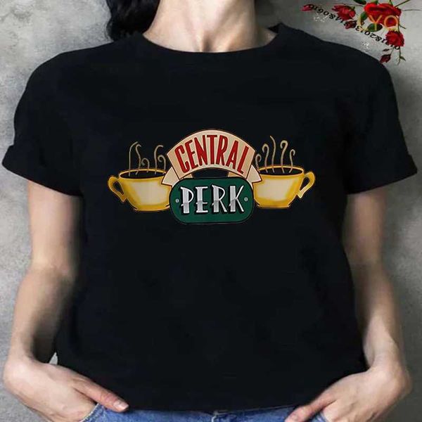 Central Perk T-Shirt Friends TV Show T-Shirt femme Friends Central Perk Coffe Shop Chemises Mignon Best Friends Tees Hipster Tops