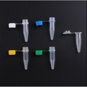 Tubes à centrifuger 1,5 ml, 500 tubes en plastique stériles avec bouchons à vis, microcentrifugeuse en plastique graduée et marques d'écriture, récipient de test en laboratoire scientifique