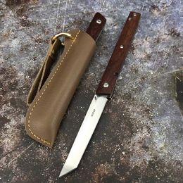 CEO 7096 Cuchillo plegable 9CR18MOV Hoja mango de madera cuchillo de bolsillo para acampar tácticas de caza portátiles de supervivencia múltiples herramientas EDC para exteriores