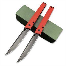 CEO 7096 couteau de poche à manche G10 pour l'extérieur, lame de 3,1 pouces, Camping, survie, chasse, couteaux pliants EDC