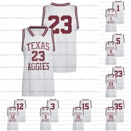 CeoA3740 Custom Texas AM Aggies Camiseta de baloncesto universitario de la NCAA Marcus Williams Danuel House Jr. Quenton Jackson Hassan Diarra Alex Caruso Manny