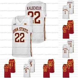 CeoA3740 Iowa State Cyclones 2021-22 NCAA College Camiseta de baloncesto personalizada Gabe Kalscheur Tristan Enaruna Aljaz Kunc Izaiah Brockington Tyrese Hunter