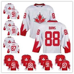 CeoC202 87 Sidney Crosby 88 Brent Burns 91 Steven Stamkos 91 Tyler Seguin équipe Coupe du monde de hockey Premier 2019 maillot domicile