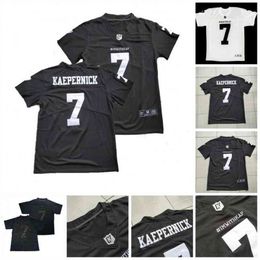 CeoC202 Heren Imwithkap Movie Jersey 7 Colin Kaepernick I'm With Wap American Football Jersey All Black Icon Jersey Op voorraad Zwart Wit