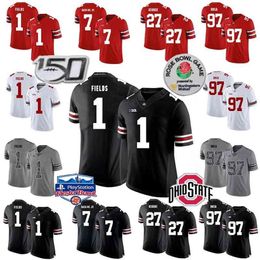 CEOC202 Ohio State Buckeyes Football Jerseys 1 Justin Fields 2 Chase Young 7 Dwayne Haskins Jr. 27 Eddie George 97 Nick Bosa Elliott Fiesta Bowl