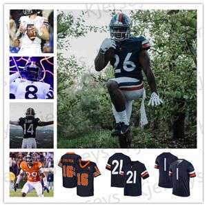 Ceocustom 2021 Football Virginia Cavalier College Uva Jersey Brennan Armstrong Billy Kemp IV Nick Jackson Wayne TaulalapaPa Lavel Davis Jr. Jana