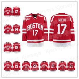 CEODANTE Fabbro Boston University Terriers Jersey Bobo Carpenter Witkowski Joel Farabee Mark Cheremeta Hugo Blixt Patrick Harper Jake Oett 4xl