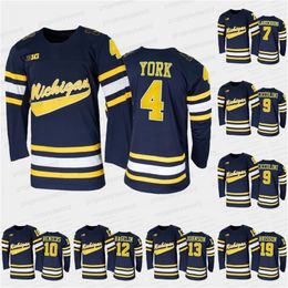 CEOMIT COLLEGE HOCKEY NAVY Jersey Cam York Nick Blankenburg Matty Beniers Brendan Brisson Mike Knuble Strauss Mann Thomas Bordeleau Dylan Larkin