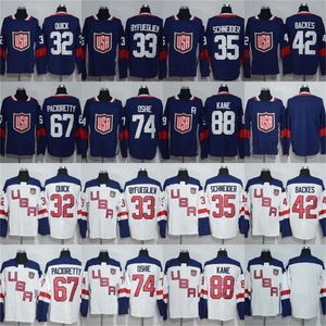 CeoMitNess 32 Jonathan Quick 33 Dustin Byfuglien 35 Cory Schneider 42 David Backes Jersey 2016 World Cup of Hockey Team USA Hockey Jersey Cheap