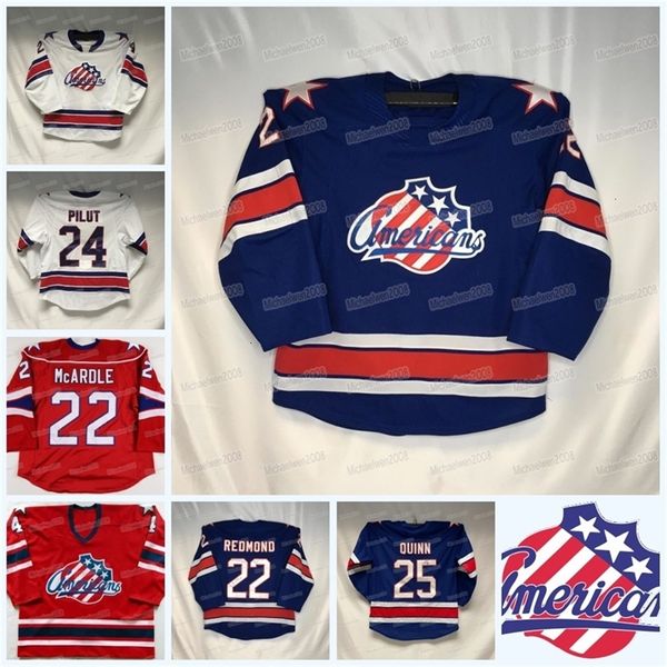 CeoMitNess Custom Rochester Americans Hockey Jersey AHL Michael Mersch Jack Quinn John Peterka Sean Malone Ryan MacInnis Oskari Laaksonen