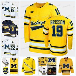 Ceomitness Michigan Wolverines Hockey Jersey Quinn Hughes Dylan Larkin Cam York Strauss Mann Thomas Bordeleau Matty Beniers Owen Power Jack Becker