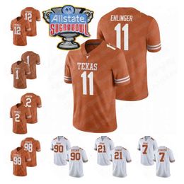 CeoTexas Longhorns camiseta de fútbol Keondre Coburn Sam Ehlinger Devin Duvernay Joseph Ossai Keaontay Ingram Roschon Johnson Jake Smith Malcolm