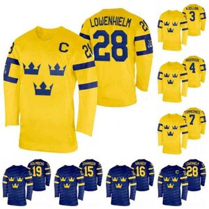 CEOTHR 28 Michelle Lowenhielm Team Suède 2022 Maillot de hockey d'hiver Linnea Andersson Henrik Tommernes Jessica Adolfsson Josefin Bouveng Linnea