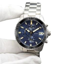 Bisel de cerámica reloj para hombre cronógrafo movimiento de cuarzo hombre de negocios casual relojes de pulsera de acero inoxidable orologio di lusso reloj masculino228Z