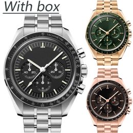 Ceramic Bezel Moon Men kijken 42 mm rose goud orologio saffier glazen heren horloges automatische beweging horloges mode mechanisch montre de luxe waterdichte horloges 007