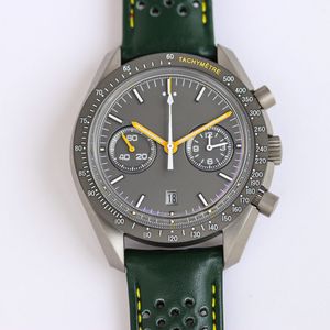 Céramique Corpsel montre mécanique Mouvement chronographe Chronographes 44 mm Sapphire Lumineux Business Wristwatch 904L