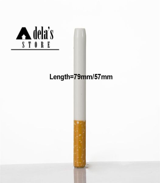 Pipe de frappe de cigarette en céramique 79 mm 57 mm Filtre jaune couleur Cig Forme de fumée de fumée