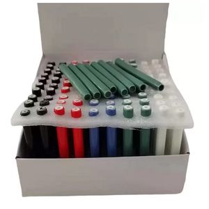 Céramique Cigarette Forme Pipe 78mm 55mm Longueur Coloré Mini Pipe À Tabac À Priser Tube One Hitter Bat Pour Herbe Sèche 100 Pcs / lot En Gros