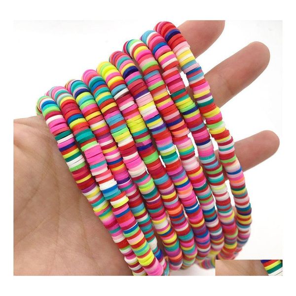 Arcilla cerámica porcelana plana redonda arcilla polimérica cuentas Chip disco espaciador suelto cuentas hechas a mano para Diy fabricación de joyas pulsera encontrar Otw45