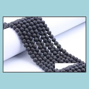 Keramische klei porselein losse kralen sieraden mode diy accessoires lava rock zwart edelsteen natuursteen voor vrouwelijke armbanden maken groothandel