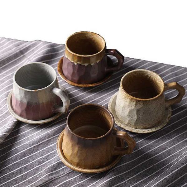 Tasse À Café En Céramique Porcelaine Personnelle Unique Poterie Tasses À Thé De Style Japonais Verres À Vin Tasse À Eau Tasses En Gros 210611