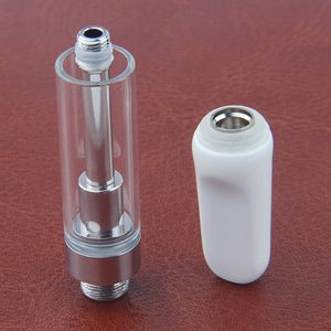 MOQ 1Pcs Bobina de cerámica .5ml 1.0ml Vape Cartuchos Atomizadores TH205 Carros de aceite grueso Atomizador Tanque de vidrio vacío Vaporizador desechable Empaquetado de pluma