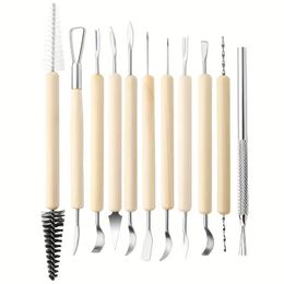 Keramische DIY Gereedschap Redwood 11 stks/set Keramische Klei Carving Gereedschap Mes Sculptuur Reparatie Aardewerk Tool