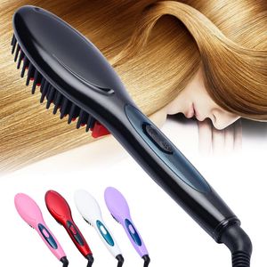 Keramische Elektrische Haar Rechttrekken Borstel Stijltang Kam Meisjes Dames Nat Droog Haarverzorging Styling Tools 240222