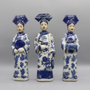 Keramische beeldjes van Chinese prinsessen en keizerin in de Qing-dynastie, porseleinen standbeeld, oude Chinese dame, woondecoratie