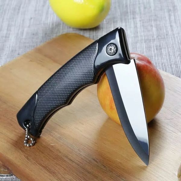Couteau pliant en céramique coupe-fruits et légumes pomme de terre viande pain couteau de Camping coupe couteau de poche à éplucher 240118