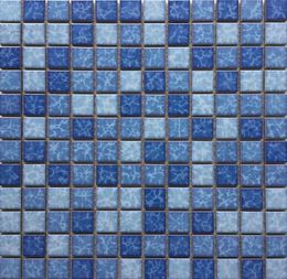 Mur de fond en mosaïque émaillée en céramique, motif d'eau bleue, piscine, porcelaine, cuisine, balcon, salle de bains, carreaux de paysage