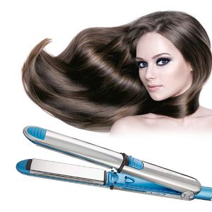 Plancha de pelo de cerámica Plancha plana alisa los rizos Peinador de cabello Herramienta de peinado Turmalina 2 en 1 Plancha alisadora y rizadora 220623