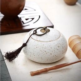 Petit caddie à thé en céramique chinois, boîte de rangement de toutes sortes de thé, poterie brute, conteneur pour thé Puer, Style moderne 240119