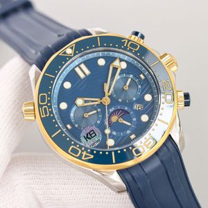 Keramische heren Watch Mechanische automatische 9100 Beweging Waterdichte horloges 44 mm Luminous Business Sapphire polshorloge Montre de Luxe