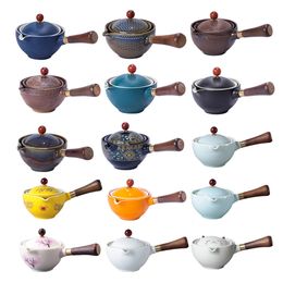 Tetera giratoria de cerámica, tetera giratoria 360, infusor de té de cerámica para viaje al aire libre, taza de té, 231225