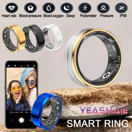 Ceramic Smart Ring Military Grado Anillos de acero para hombres Monitoreo de salud IP68 3ATM MODOS MULTISPORTES IMPRESIONES 240423