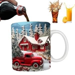 Céramic Stoare tasses de Noël tasse de thé de Noël 350 ml tasse de voyage grand et café avec poignée pour 240407