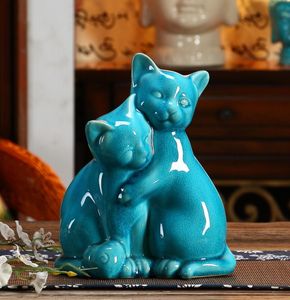 Maneki Neko – décoration de maison vintage en céramique, décoration de salle artisanale, figurine d'animal en porcelaine, chat porte-bonheur, décoration artisanale de mariage