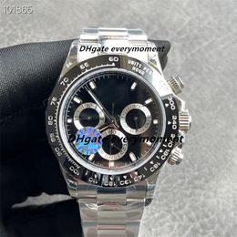 Keramische horloge 116500 40 mm automatisch mechanisch ETA7750 beweging timer herenhorloges 904L saffier lichtgevende waterdichte roestvrijstalen panda polshorloge zz made-1